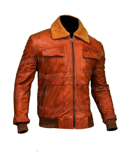 Mens Fur Leather Jacket
