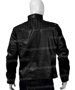 Mens Shoulder Design Black Jacket