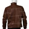 Mens Shoulder Design Dark Brown Jacket