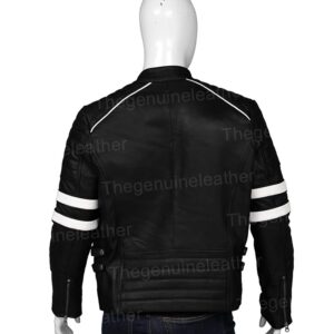 Mens Cafe Racer Retro Leather Jacket