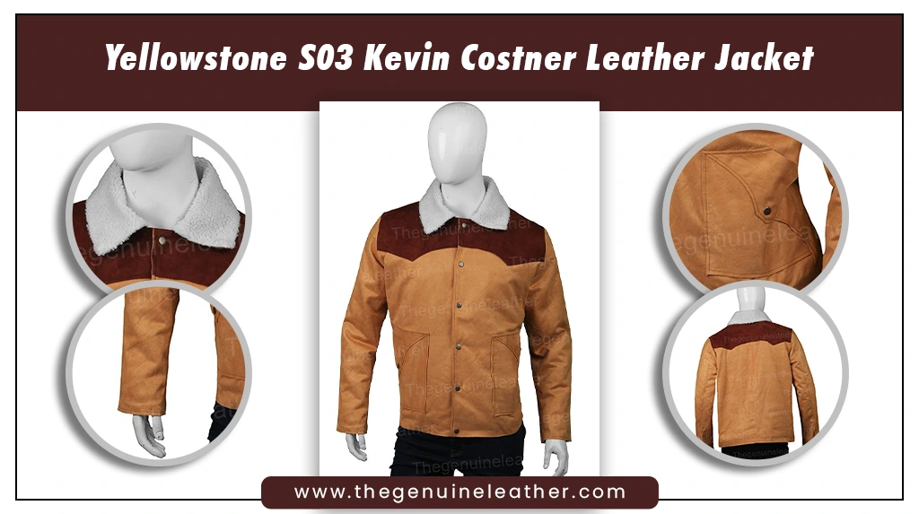 Yellowstone S03 Kevin Costner Leather Jacket