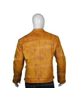 Mens Waxed Shoulder Leather Jacket