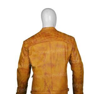 Mens Waxed Shoulder Leather Jacket