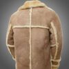 Mens Brown Sheepskin Leather Fur Coat