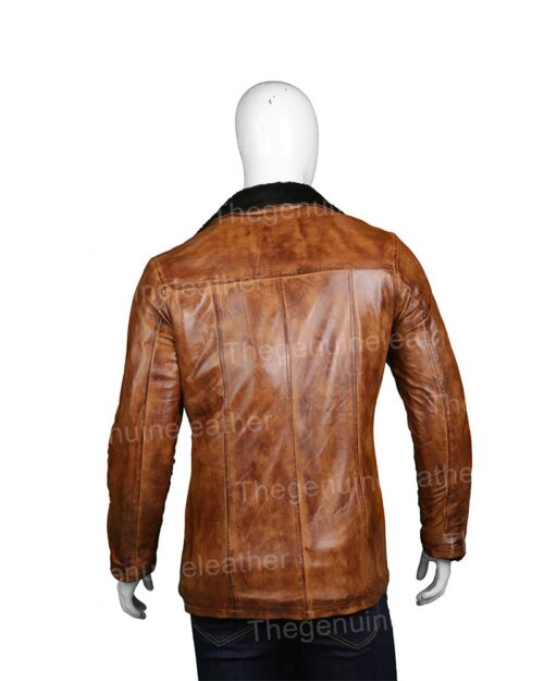 Mens-Distressed-Brown-Fur-Coat