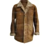 Mens Vintage Brown Leather Coat