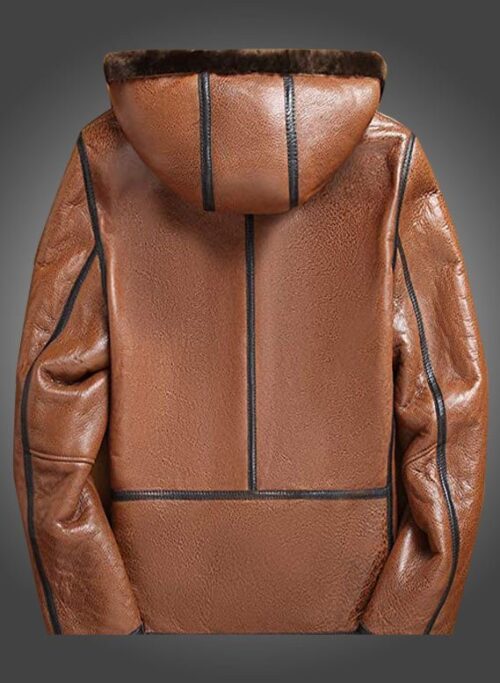 Mens Brown Hooded Jacket
