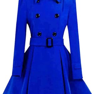Womens Blue Swing Pea Coat