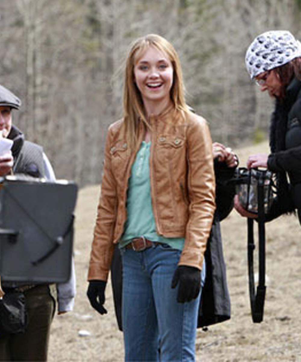 Heartland Amy Fleming Brown Leather Jacket