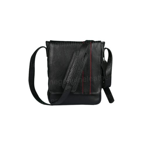 Crossbody Satchel Black Leather Bag