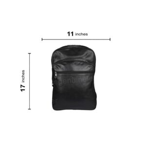 Genuine Black Leather Backpack