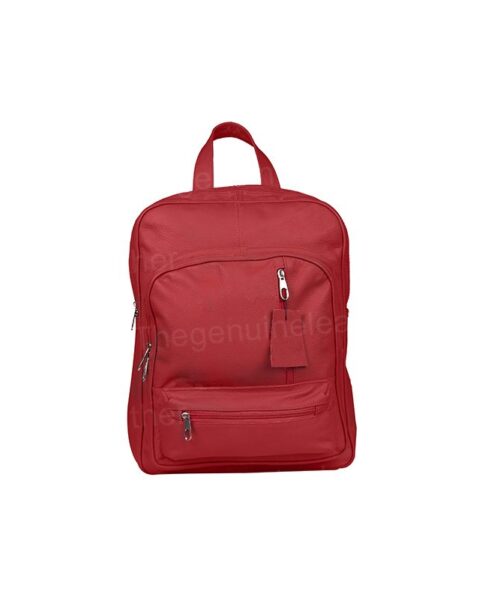 Genuine Red Leather Backpack Red Leather Backpack