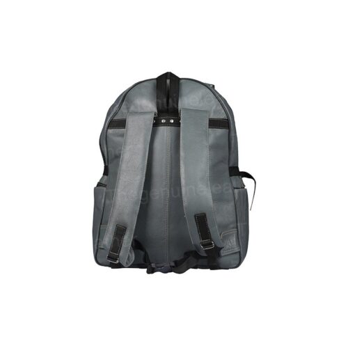 Gray Genuine Leather Backpack