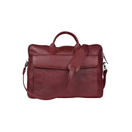 Torrance Laptop Maroon Leather Bag