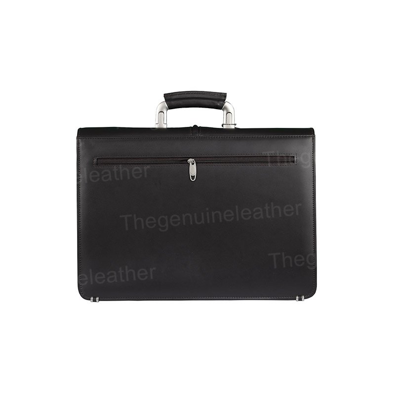 Venezia Black Briefcase Laptop Leather Bag