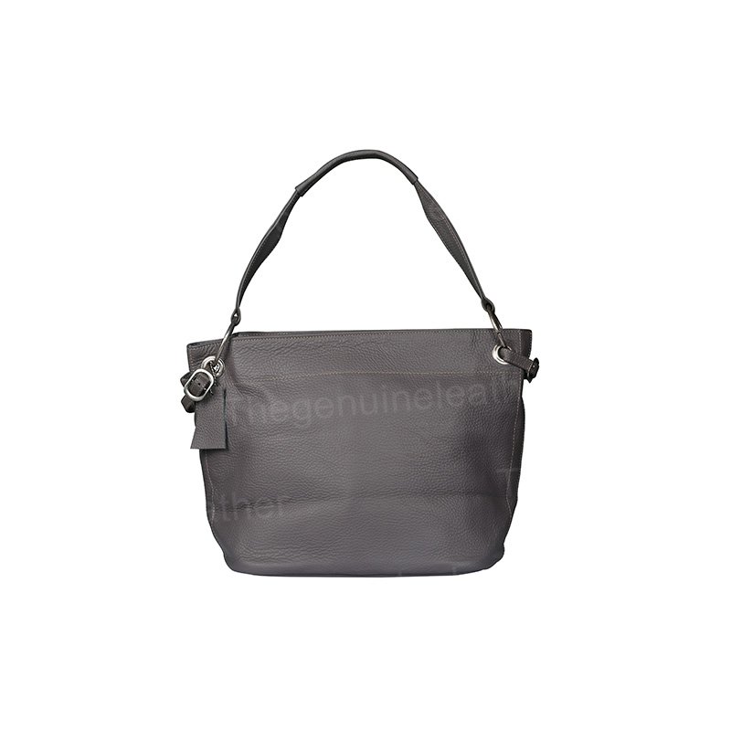 Women Grey Leather Tote