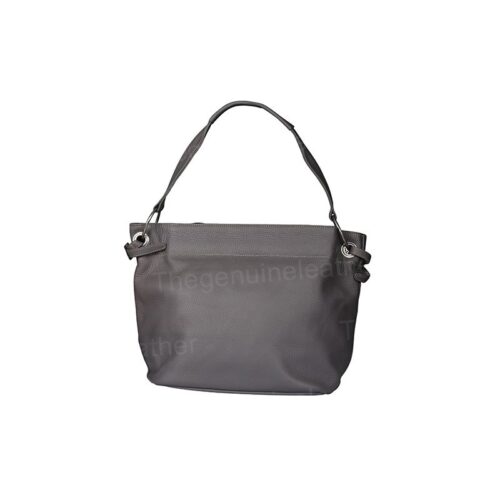 Womens Grey Leather Tote