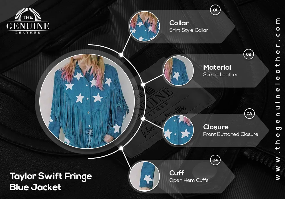 Taylor Swift Fringe Blue Jacket