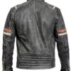 Cafe Racer Retro Vintage Grey Distressed Leather Jacket