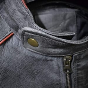 Cafe Racer Retro Vintage Grey Distressed Leather Jacket