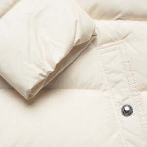 Womens Stylish Cream Winter Hooded Parachute Jacket