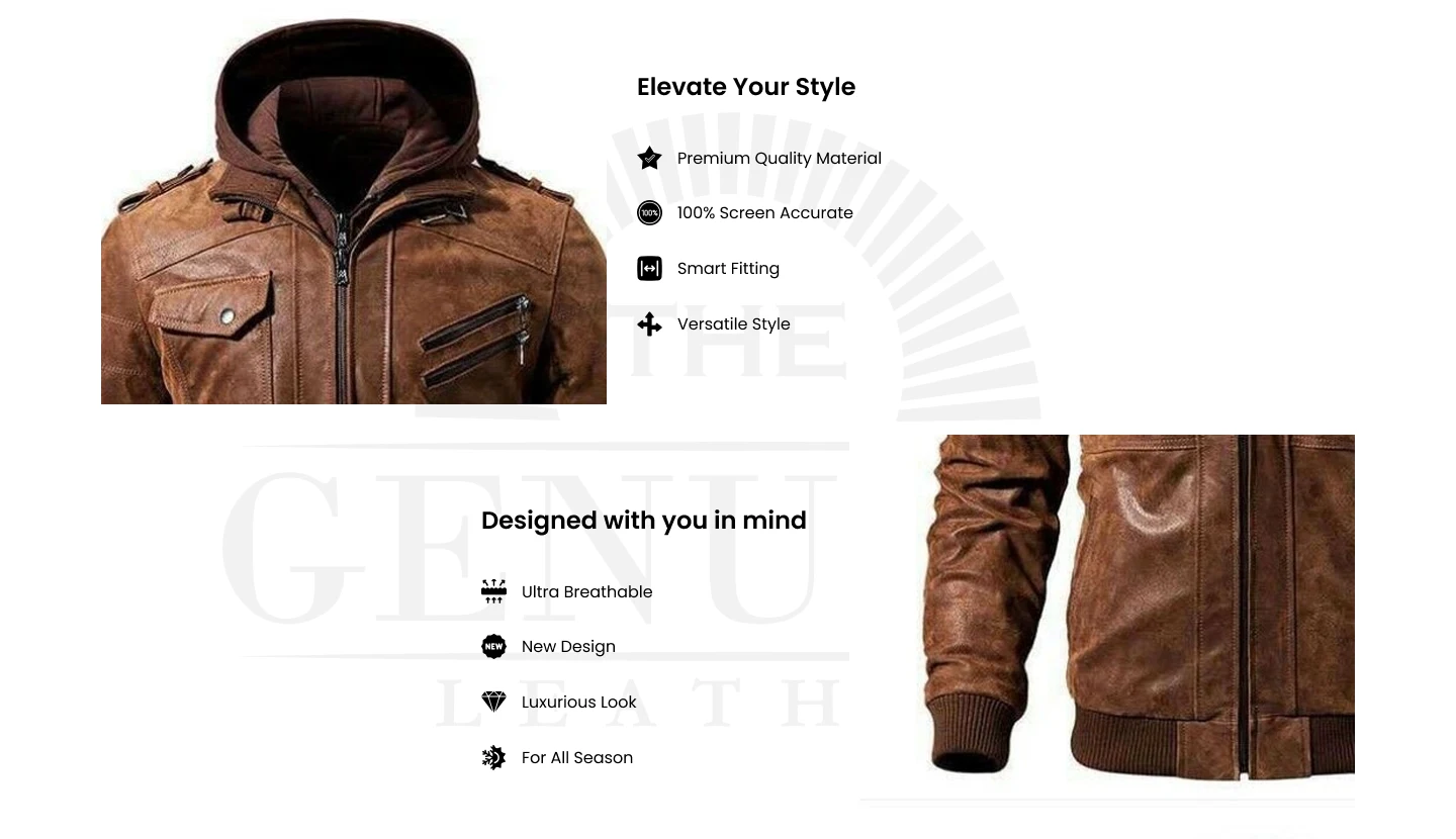 Men’s Brown Hooded Jacket