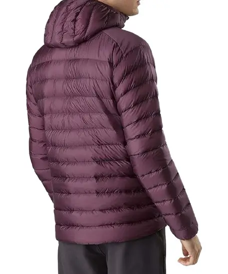 Burgundy puffer hot sale jacket mens