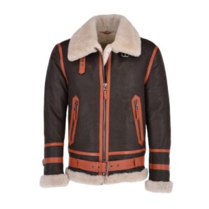Men's Flying Aviator Sheepskin Bomber Jacket