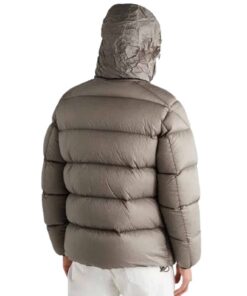 Mens Casual Grey Puffer Down Jacket