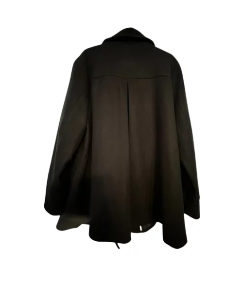 Women Black Wool Peacoat