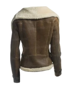 Women’s Brown Leather Fur leather Jacket