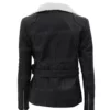 Women’s Shearling Black Leather Jacket