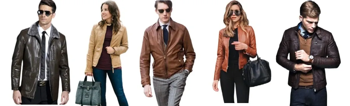  Brown Leather Jacket Formal office Wear
