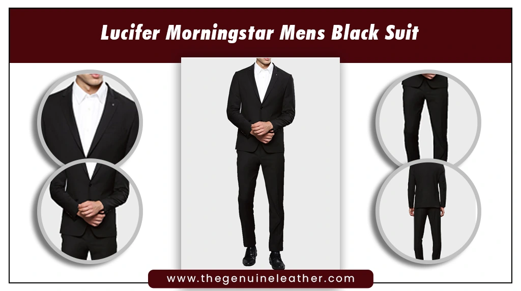 Lucifer Morningstar Mens Black Suit
