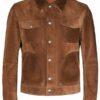 Mens Fashion Suede Brown Leather Jacket