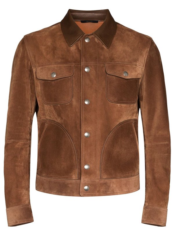 Mens Fashion Suede Brown Leather Jacket