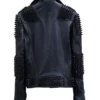 Mens Studded Metal Spiked Motorcycle Leather Jacket