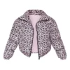Women's Pink Leopard Puffer Jacket