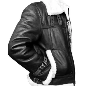 RAF B3 Aviator Black Shearling Bomber Jacket