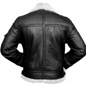RAF B3 Aviator Black Shearling Bomber Jacket