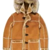 Men’s Aviator Denali Brown Fur Hooded Jacket