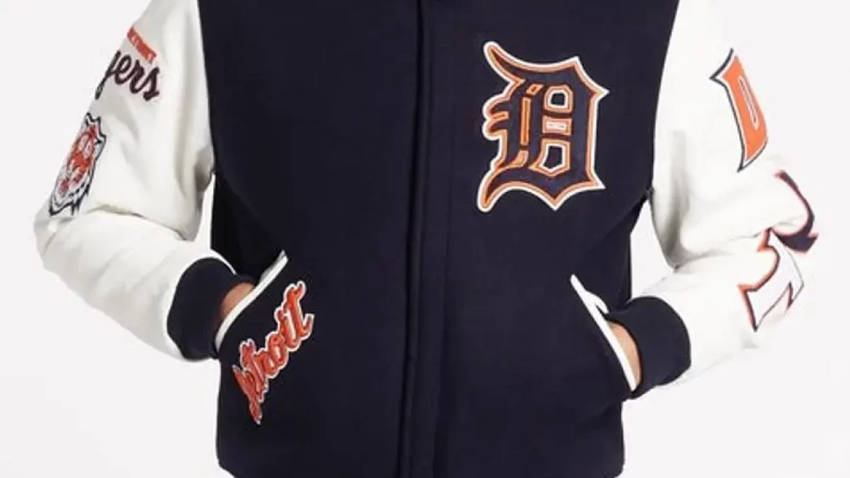 Men's Detroit Tigers Pro Standard Navy Mash Up Logo Varsity Full