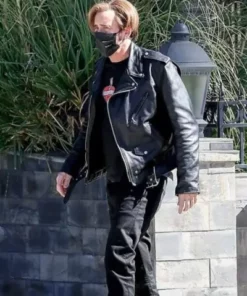 The Unbearable Weight of Massive Talent Nicolas Cage Black Biker Leather Jacket
