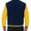 Blue and Yellow Varsity Baseball Leather Jacket