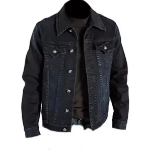 Men's Vintage Jeans Jacket | Men's Black Denim Jacket