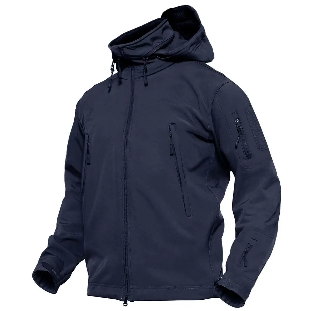 Men's Army Windbreaker Waterproof Tactical Blue Hooded Jacket