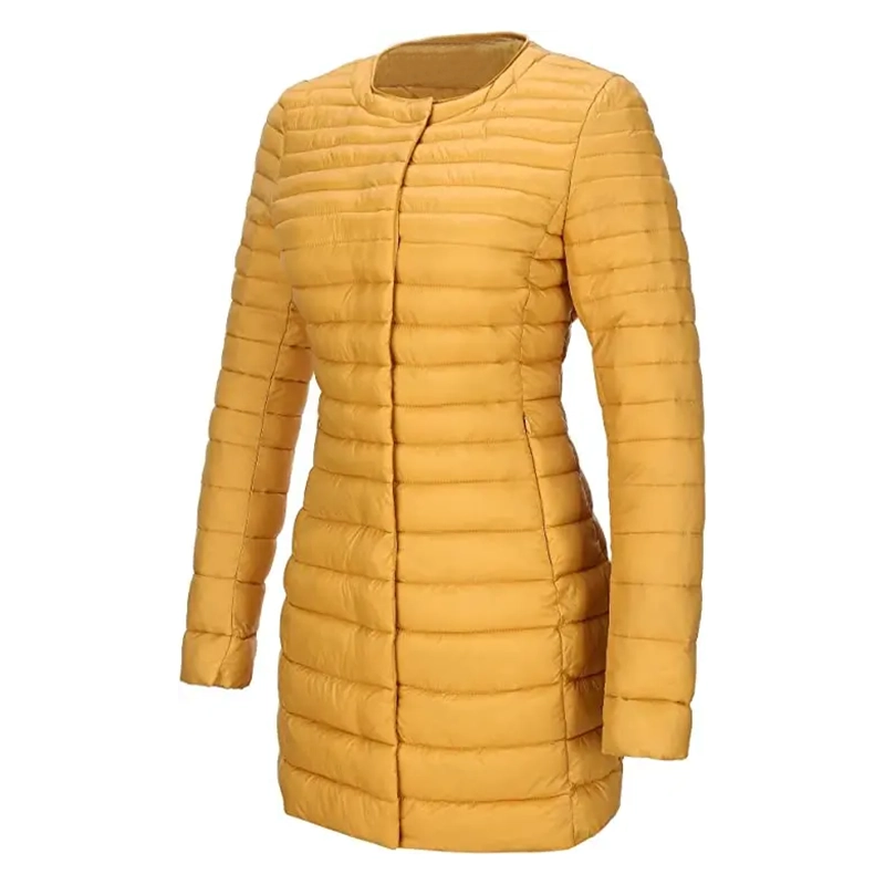 Women's Quilted Lightweight Yellow Puffer Jacket