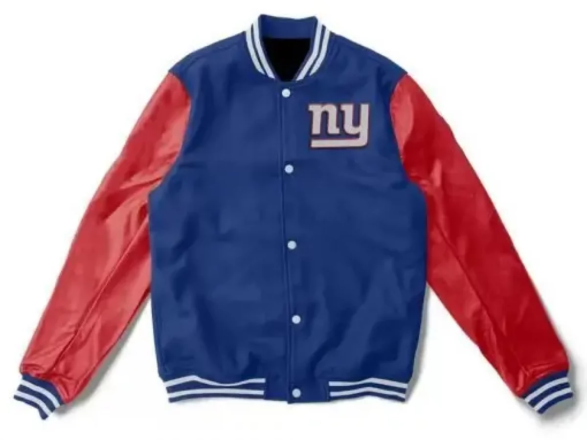 Majestic Athletic NFL New York Giants Cotland Fleece Letterman Veste - NFL  de USA Sports UK