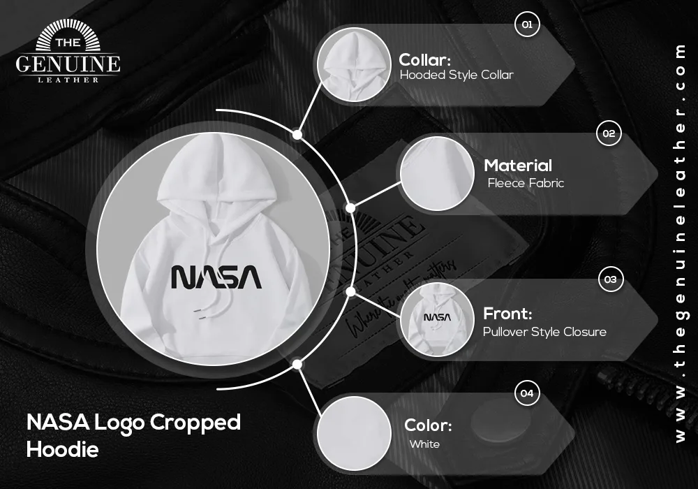 NASA Logo Cropped Hoodie