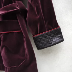 Burgundy Smoking Cotton Jacket
